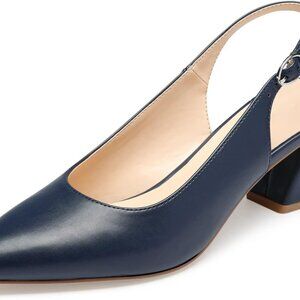 Women's Slingback Pumps PU Low Chunky Heel Office Wedding Party